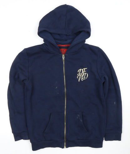 DFND Boys Blue Full Zip Hoodie 13-14 Years with Logo