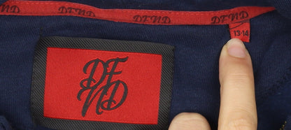 DFND Boys Blue Full Zip Hoodie 13-14 Years with Logo