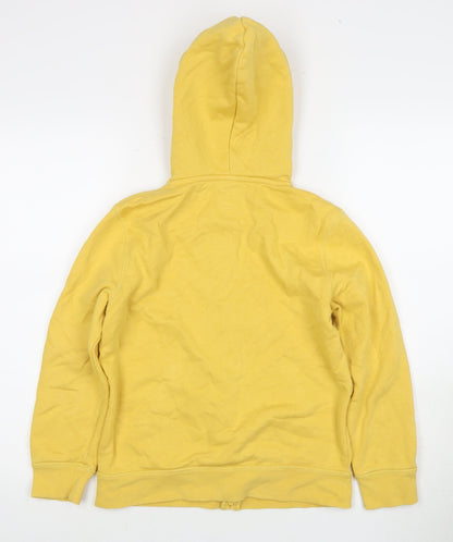 GAP Kids Yellow Full Zip Hoodie, Boys, Large, Cotton Blend