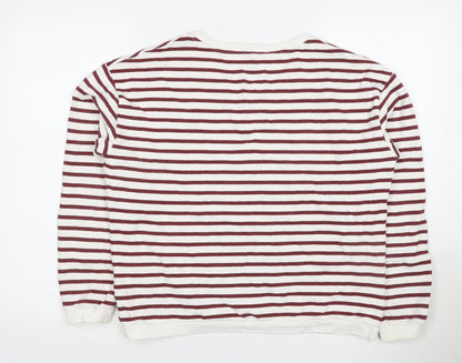 Rupert & Buckley Women's Striped V-Neck Sweatshirt
