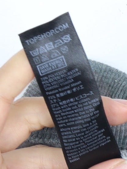 Topshop Women’s Grey Pullover Sweatshirt - Size 8