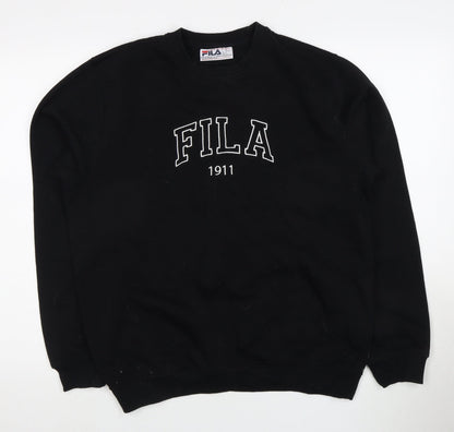 Mens UK Size S FILA Black Pullover Sweatshirt