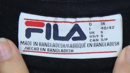 Mens UK Size S FILA Black Pullover Sweatshirt