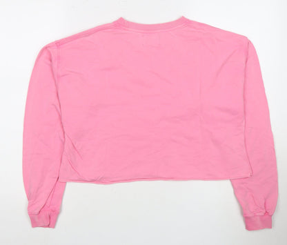 Womens UK Size 8 Pull&Bear Pink Pullover Sweatshirt