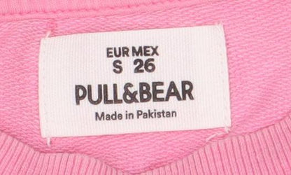 Womens UK Size 8 Pull&Bear Pink Pullover Sweatshirt