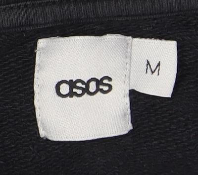 Mens UK Size M ASOS Black Pullover Sweatshirt
