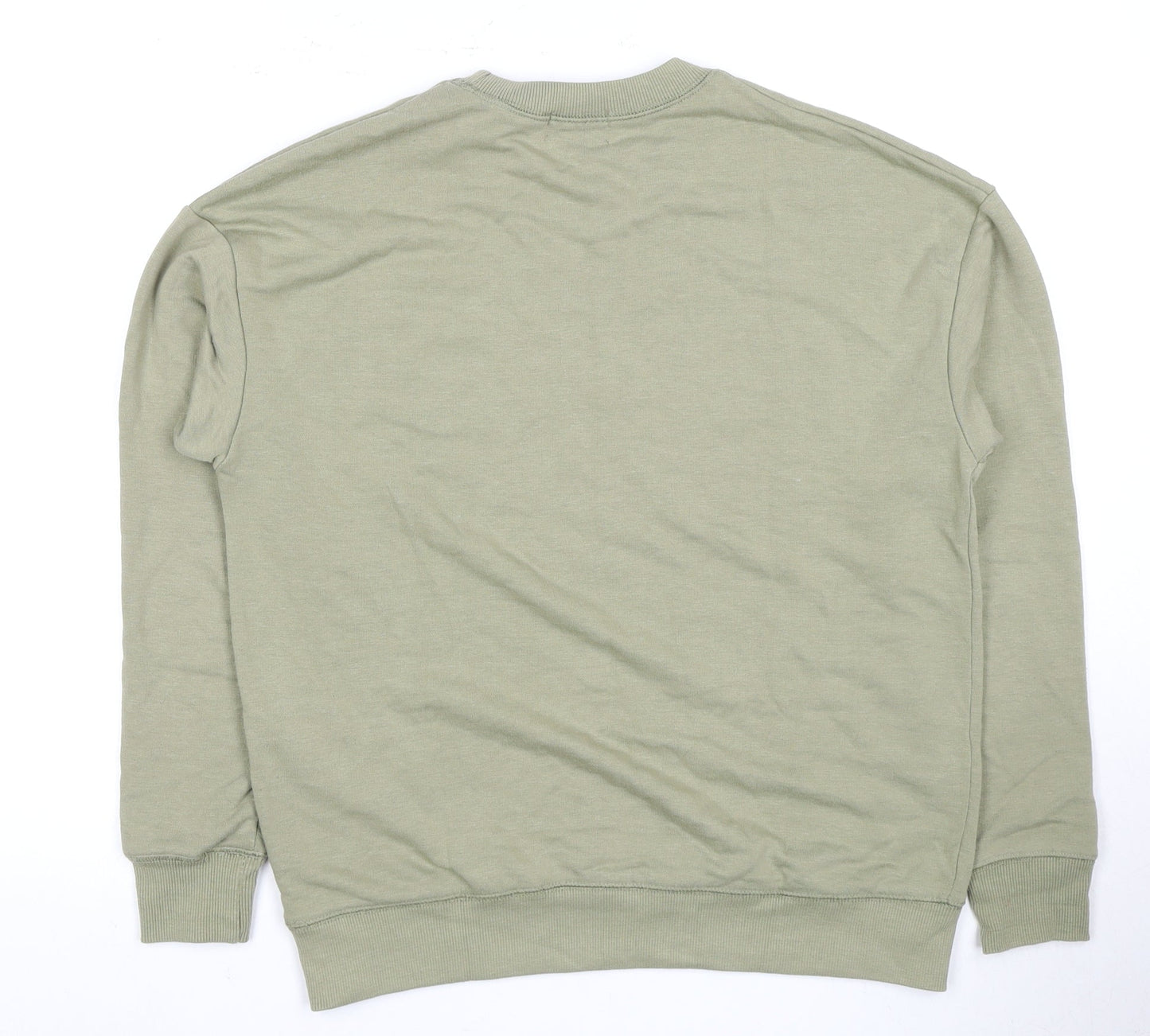 Mens UK Size S Pull&Bear Green Pullover Sweatshirt