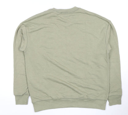Mens UK Size S Pull&Bear Green Pullover Sweatshirt