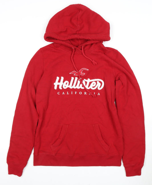 Mens UK Size S Hollister Red Pullover Hoodie