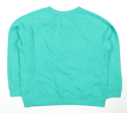 Mens UK Size 16 Crew Clothing Company Green Henley Sweatshirt