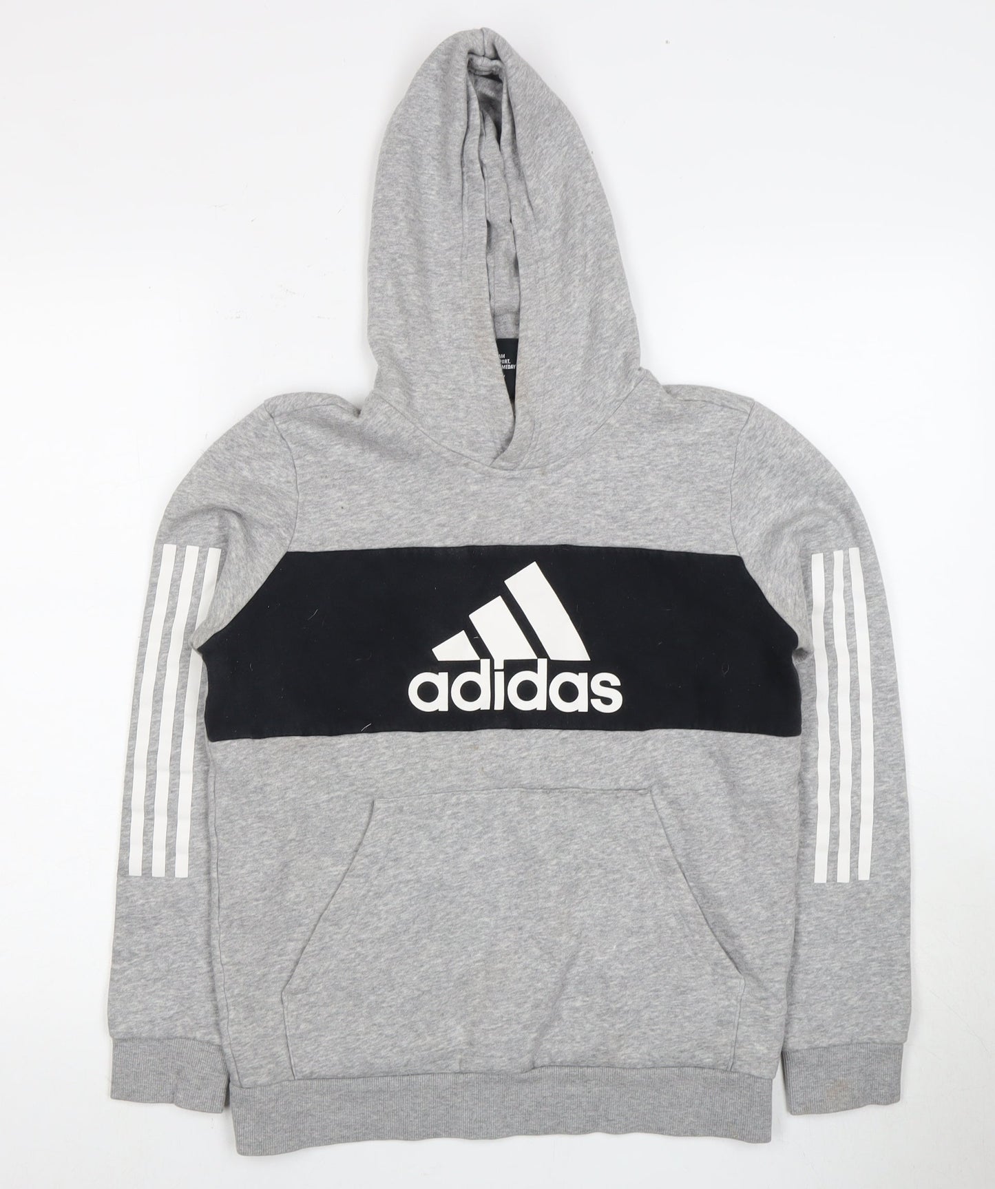 Adidas Boys Grey Pullover Hoodie 11-12 Years