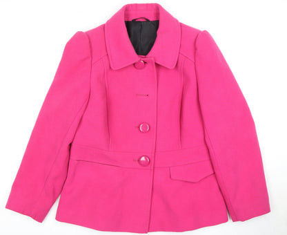 Womens UK Size 14 Marks and Spencer Pink Basic Jacket