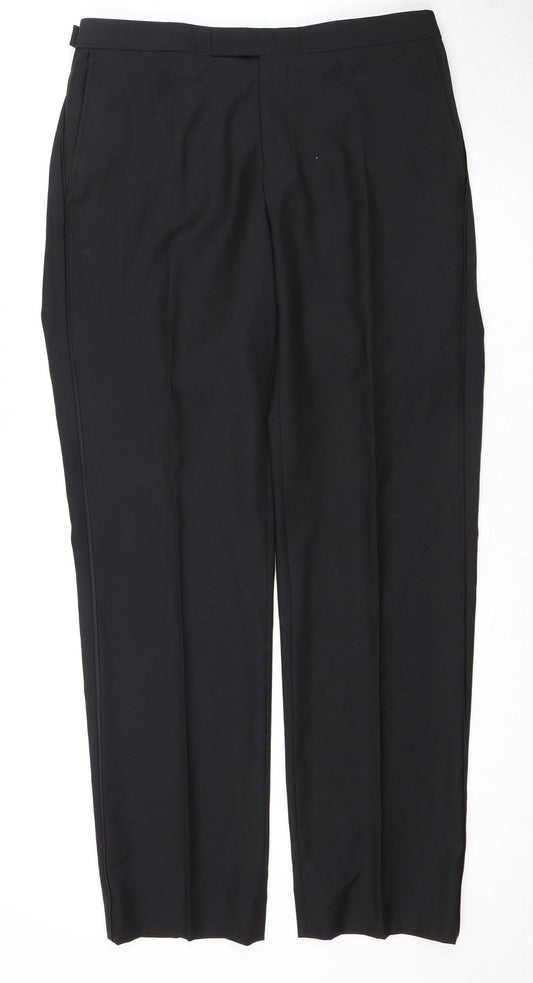 Marks and Spencer Men's Black Dress Pants 34 Regular