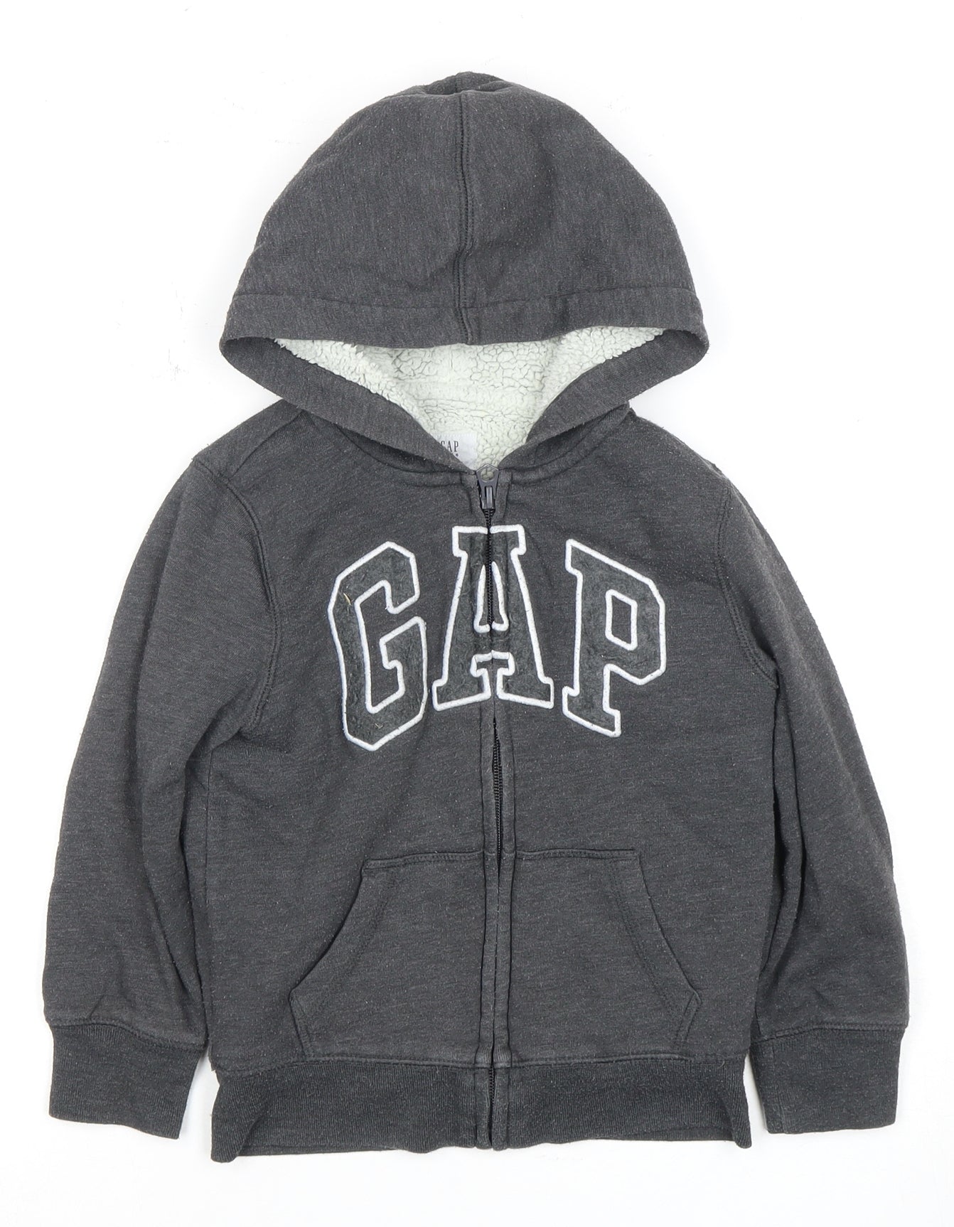 GAP Boys Grey XS Full Zip Hoodie Warm Fleece