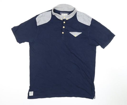 Nanny State Men's XL Blue Polo Shirt with Buttons