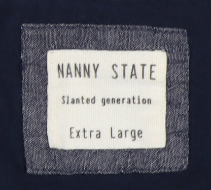 Nanny State Men's XL Blue Polo Shirt with Buttons