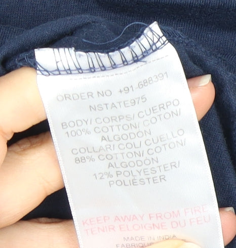 Nanny State Men's XL Blue Polo Shirt with Buttons