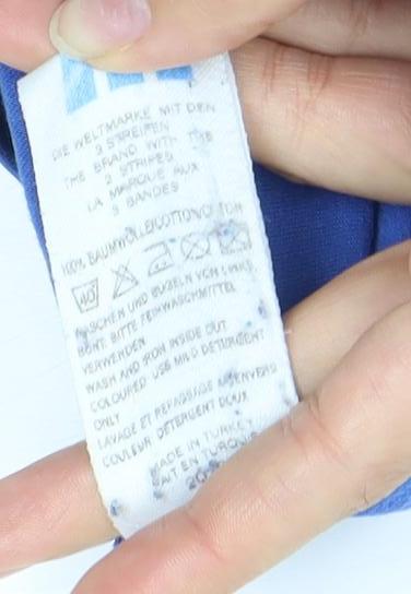 Adidas Men's Blue Graphic Logo T-Shirt