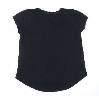 Womens UK Size S Decjuba Black  T-Shirt