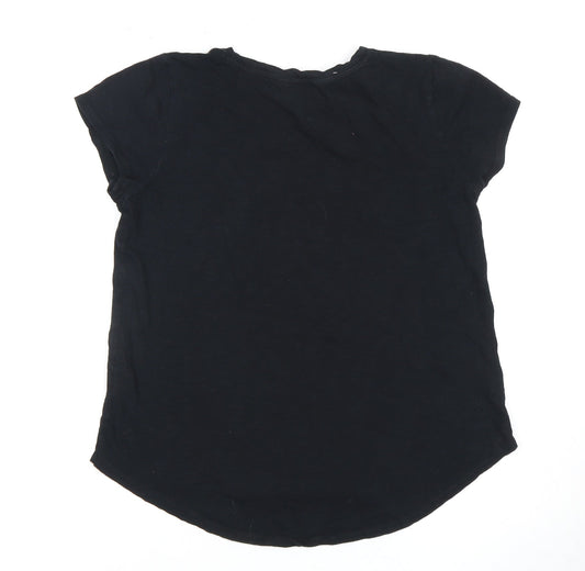 Womens UK Size S Decjuba Black  T-Shirt