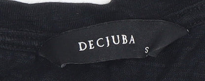 Womens UK Size S Decjuba Black  T-Shirt