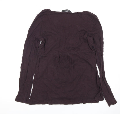 Womens UK Size M Great Plains Purple Basic T-Shirt