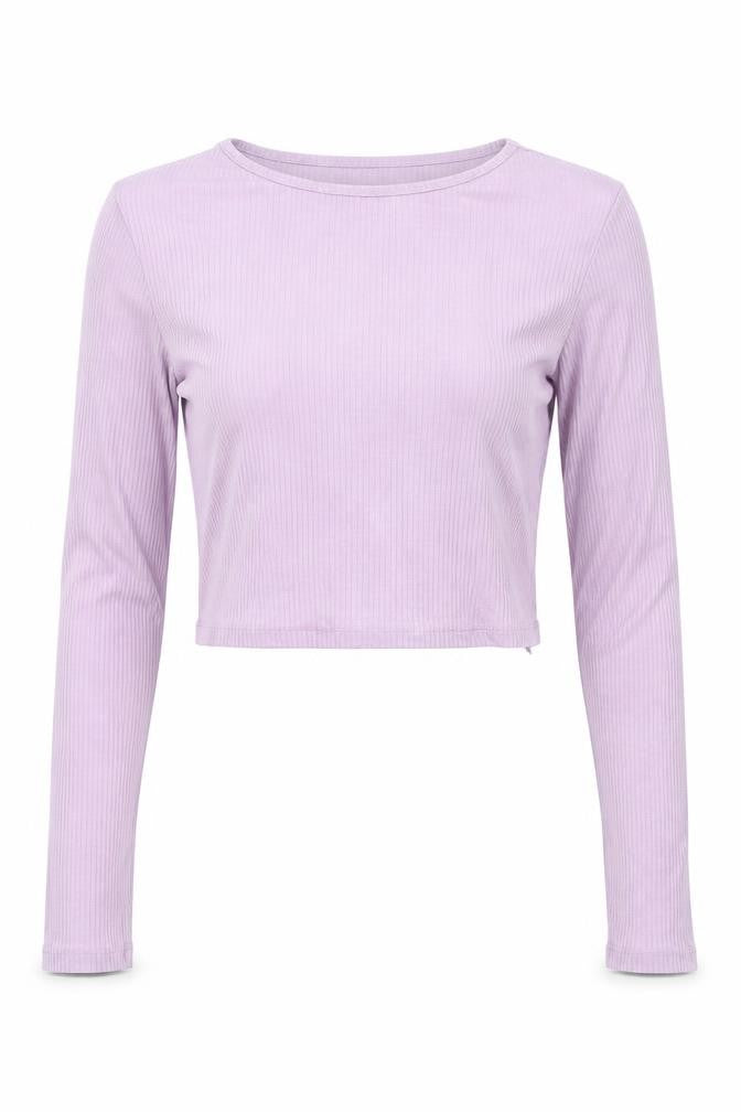 Womens UK Size 10 ASOS Purple Cropped T-Shirt