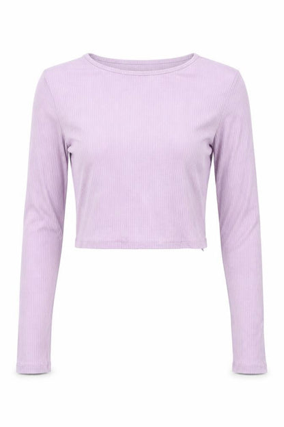 Womens UK Size 10 ASOS Purple Cropped T-Shirt