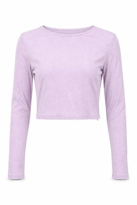 Womens UK Size 10 ASOS Purple Cropped T-Shirt