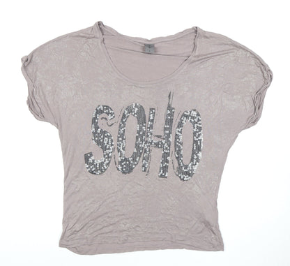 Womens UK Size L VERO MODA Grey  T-Shirt