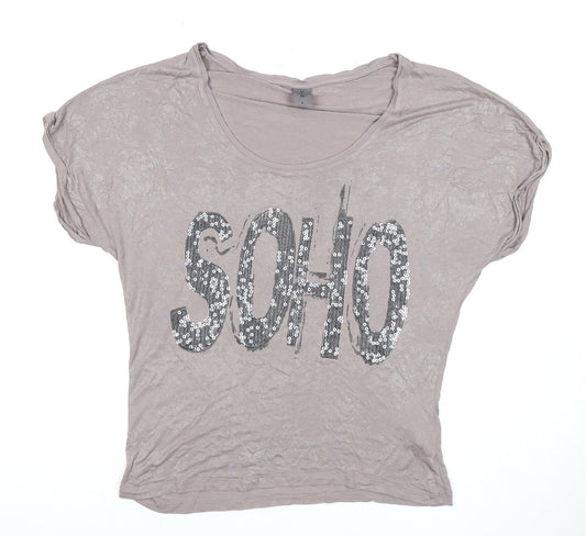 Womens UK Size L VERO MODA Grey  T-Shirt