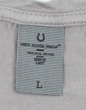 Womens UK Size L VERO MODA Grey  T-Shirt