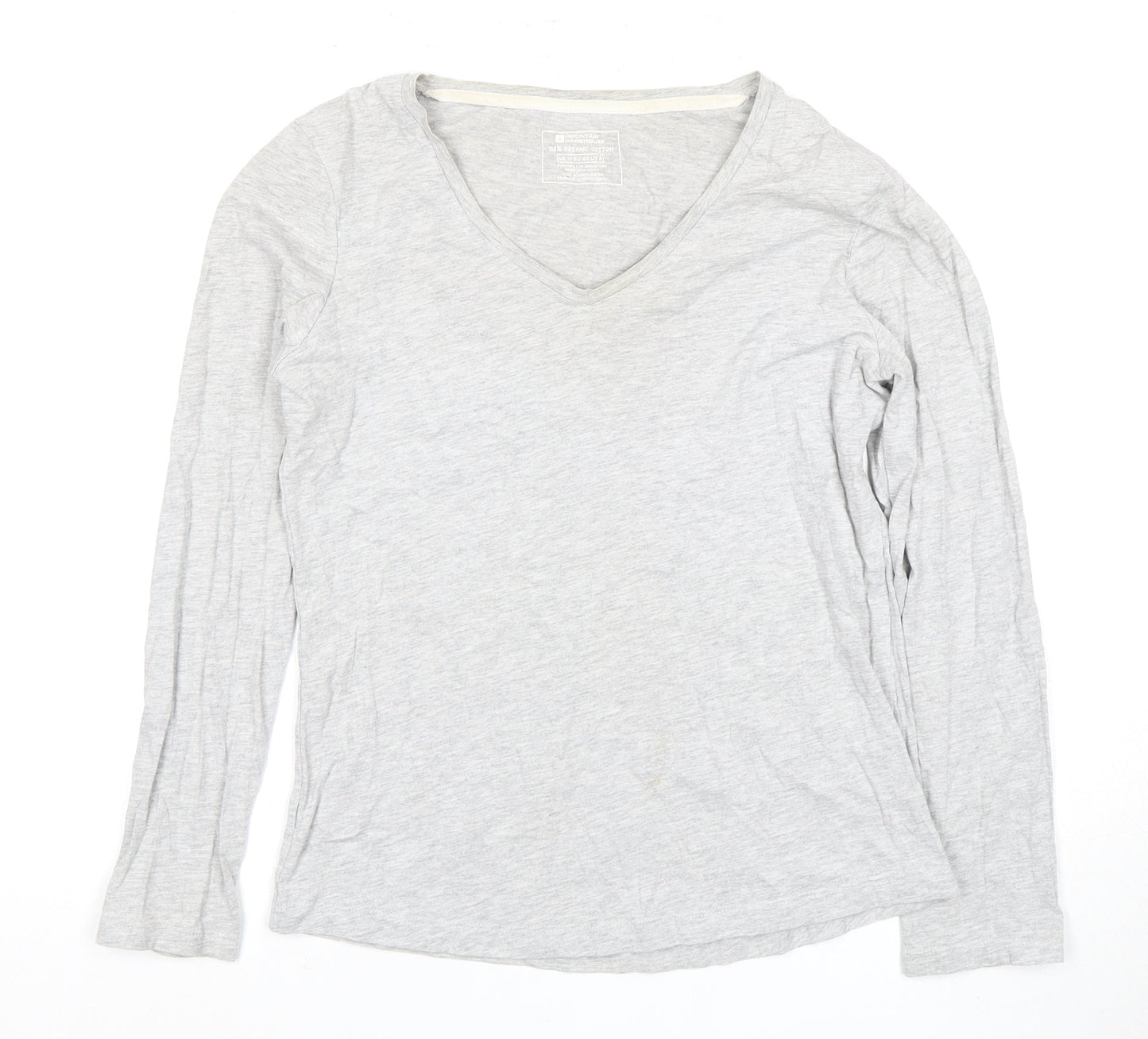 Mountain Warehouse Women's Grey V-Neck T-Shirt, Size 12