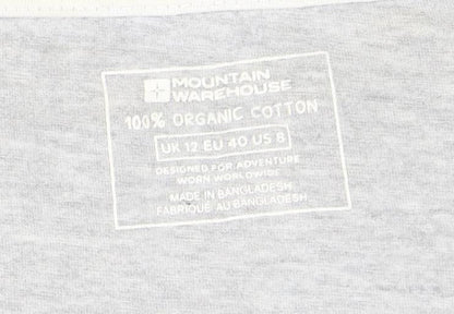 Mountain Warehouse Women's Grey V-Neck T-Shirt, Size 12