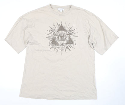 Womens UK Size S Topshop Beige  T-Shirt