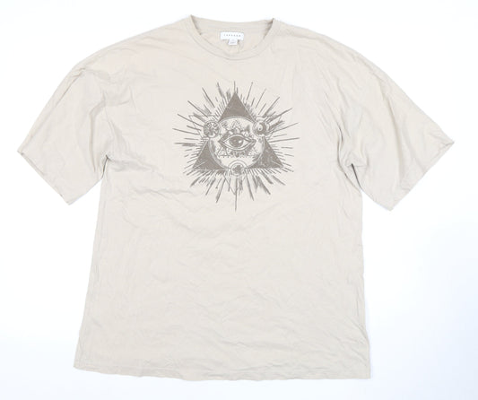 Womens UK Size S Topshop Beige  T-Shirt