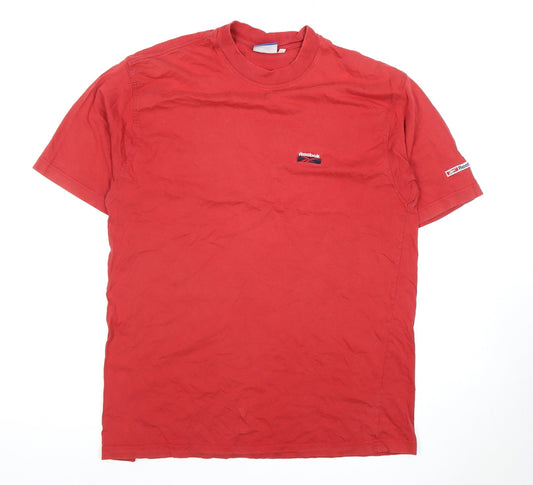 Reebok Men's Red Small Crew Neck T-Shirt