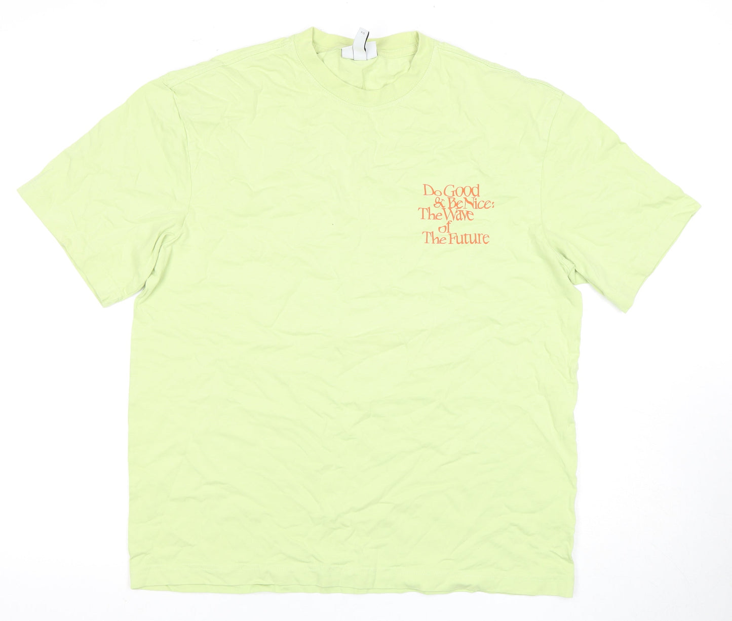 Mens UK Size M H&M Green  T-Shirt