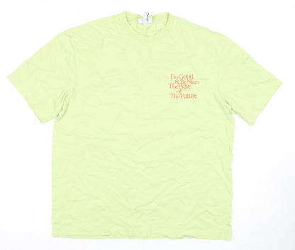 Mens UK Size M H&M Green  T-Shirt