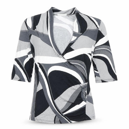 Womens UK Size S CC Multicoloured Wrap Blouse