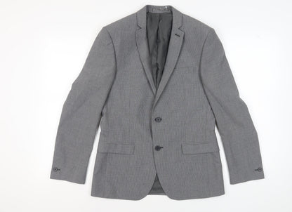 Mens UK Size 38 Red Herring Regular Grey Suit Jacket