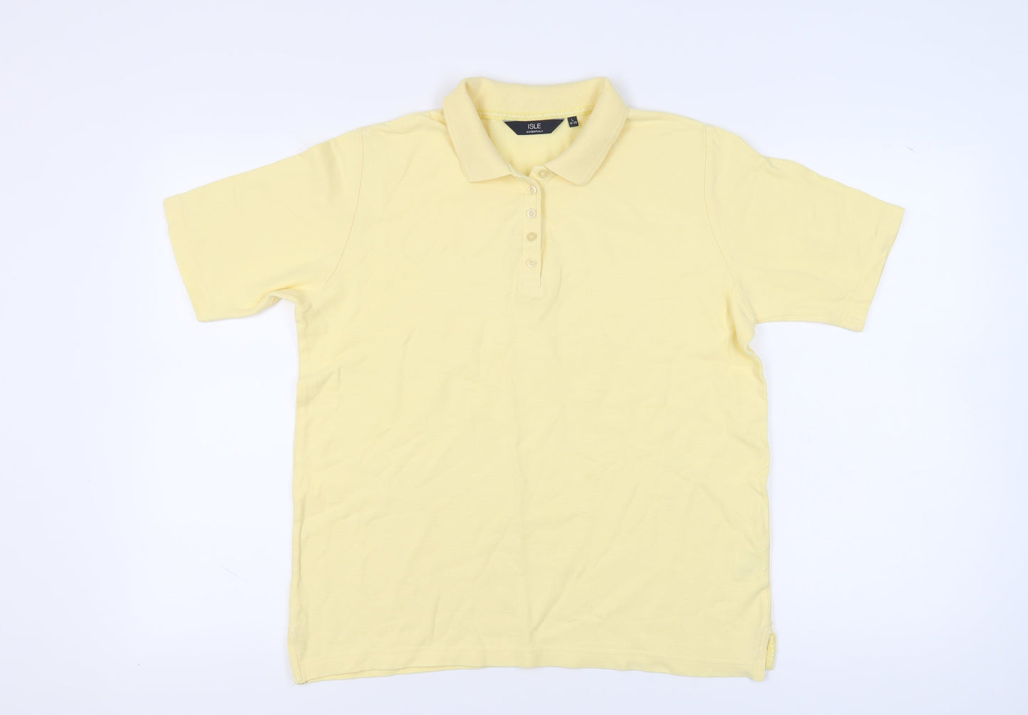 Unisex Adults UK Size L Isle Essentials Yellow  Polo