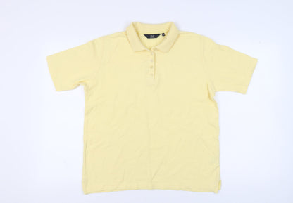Unisex Adults UK Size L Isle Essentials Yellow  Polo