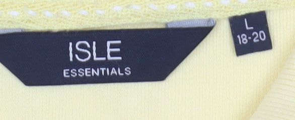 Unisex Adults UK Size L Isle Essentials Yellow  Polo