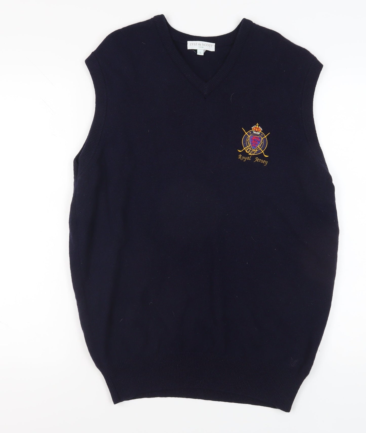 Lyle & Scott Men's Black Wool Vest L