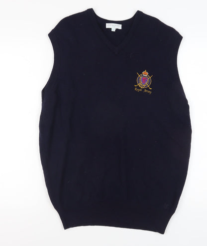 Lyle & Scott Men's Black Wool Vest L