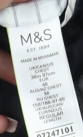Mens UK Size 38 Marks and Spencer Regular Grey Suit Jacket