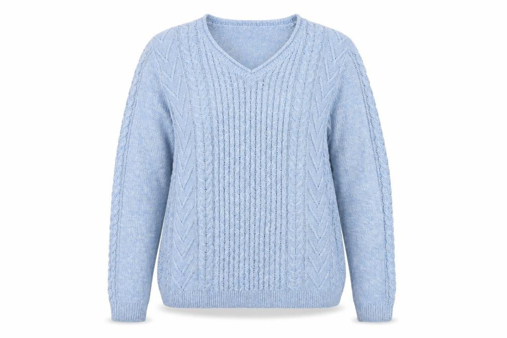 Womens UK Size M ISLE Blue Pullover Jumper
