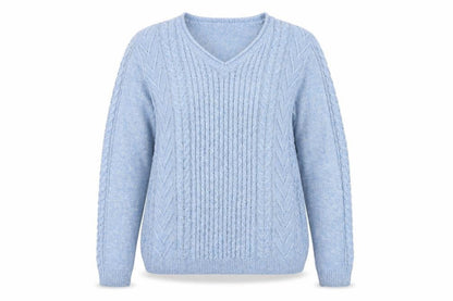 Womens UK Size M ISLE Blue Pullover Jumper
