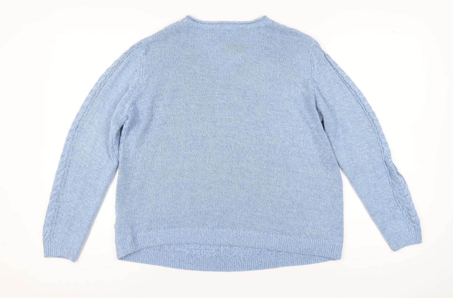 Womens UK Size M ISLE Blue Pullover Jumper